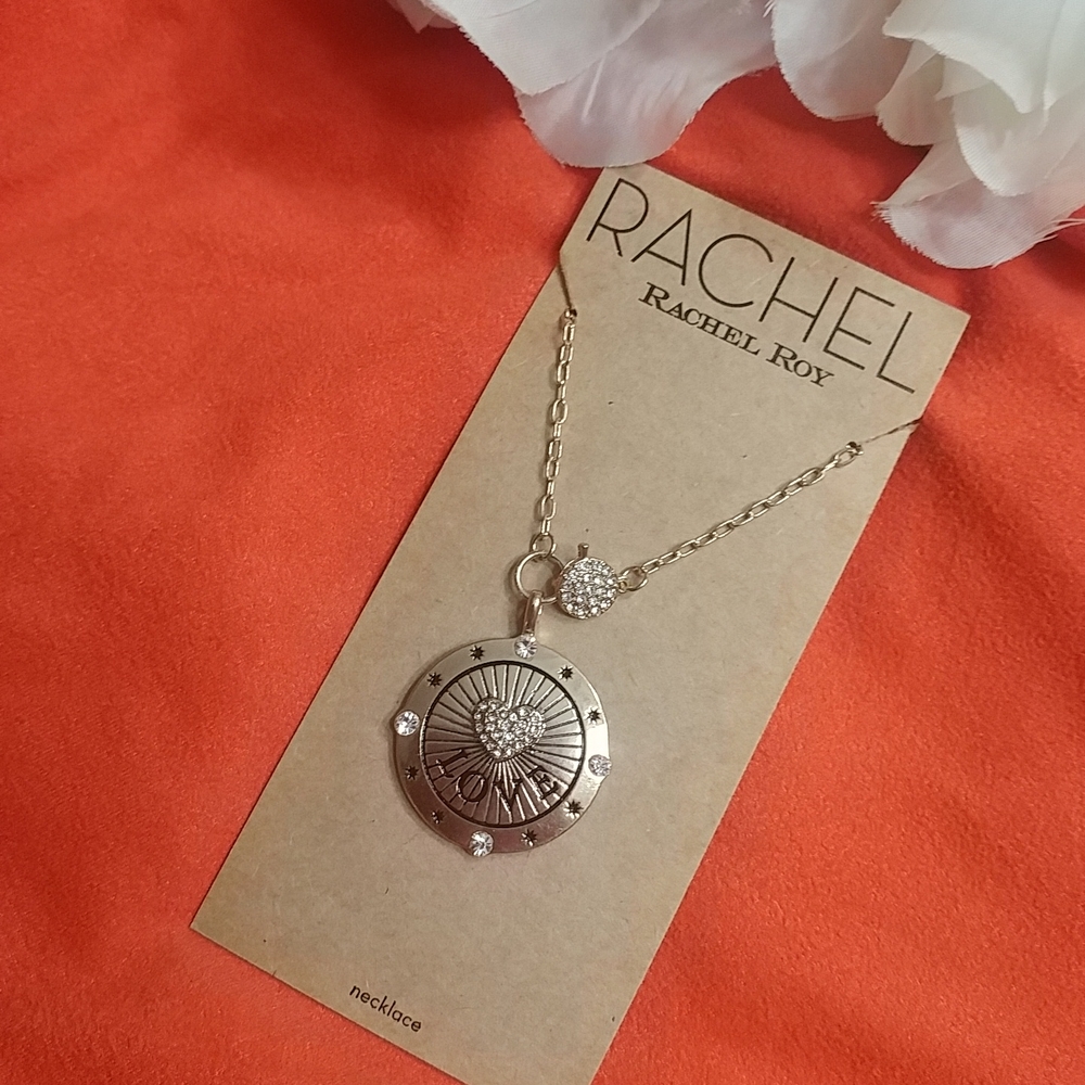 RACHEL ROY Goldtone Love Necklace NWT